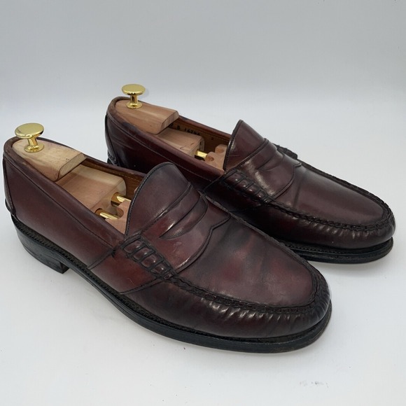 Johnston & Murphy Aristocraft Crown Shell Cordovan Penny Loafer Men's Size 9.5 D - Picture 1 of 14